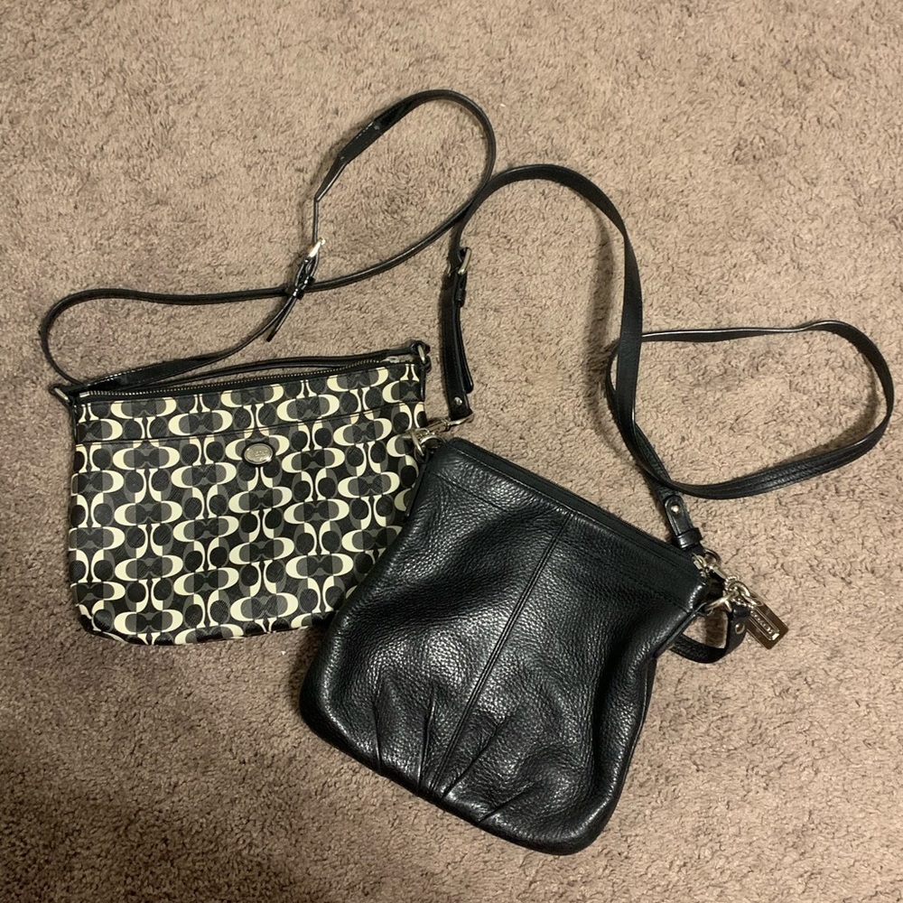 2 Coach Purses (Leather & Monogram)